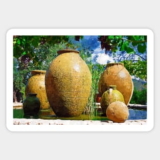 Spanish Urn Fountain Sticker